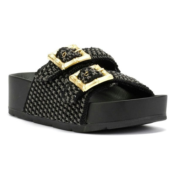 Desert Fleur Super Sandals - Black