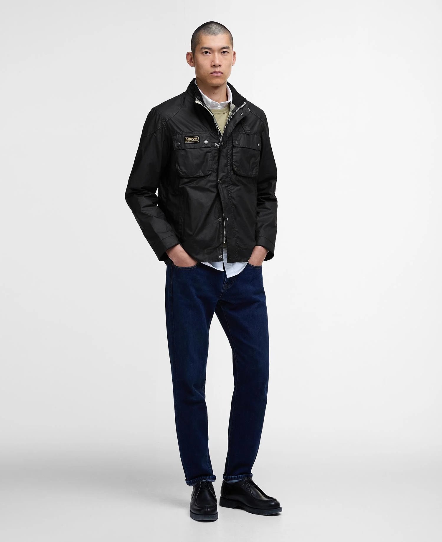 Barbour International Merton Wax Jacket - Black