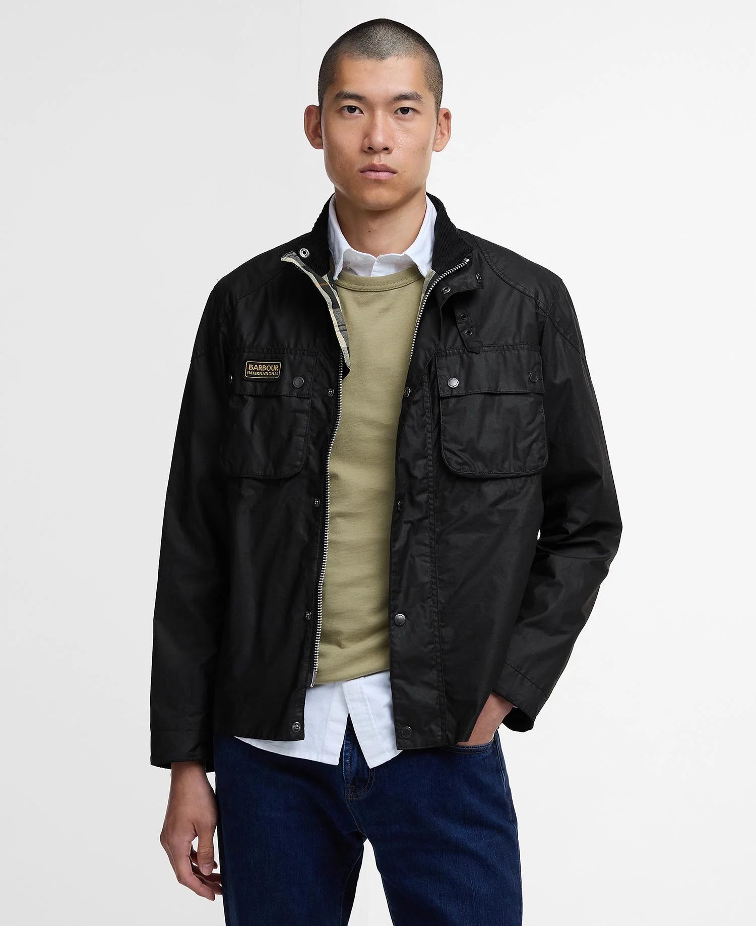 Barbour International Merton Wax Jacket - Black