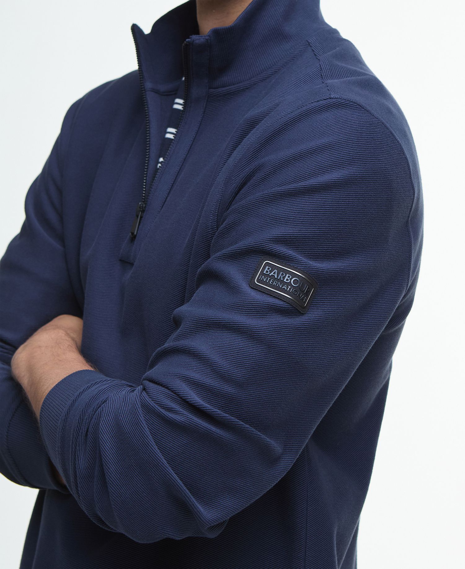 Barbour International Samuel Funnel Neck Half Zip Sweatshirt - Navy