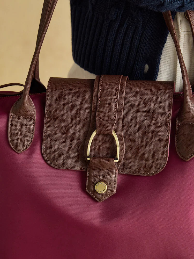 Joules Edie Berry Red Shopper Bag