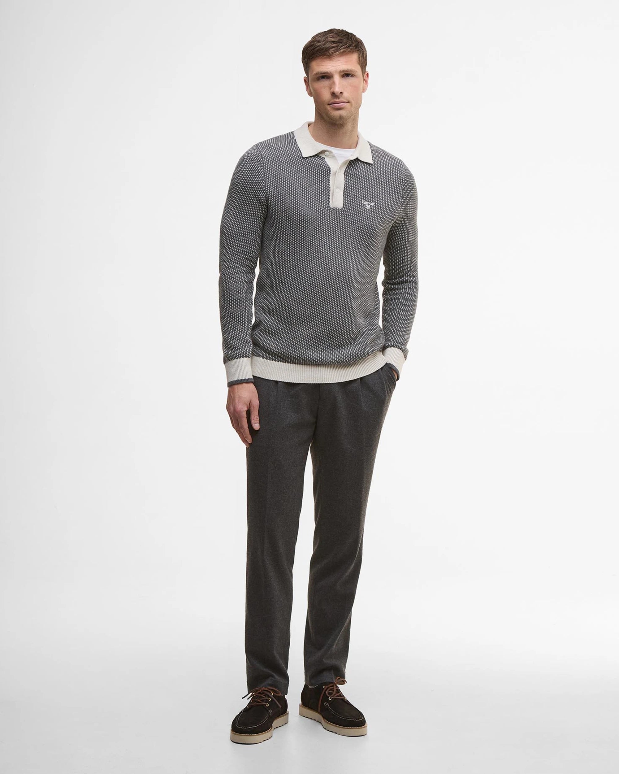 Barbour Decton Knitted Polo Shirt - Mist