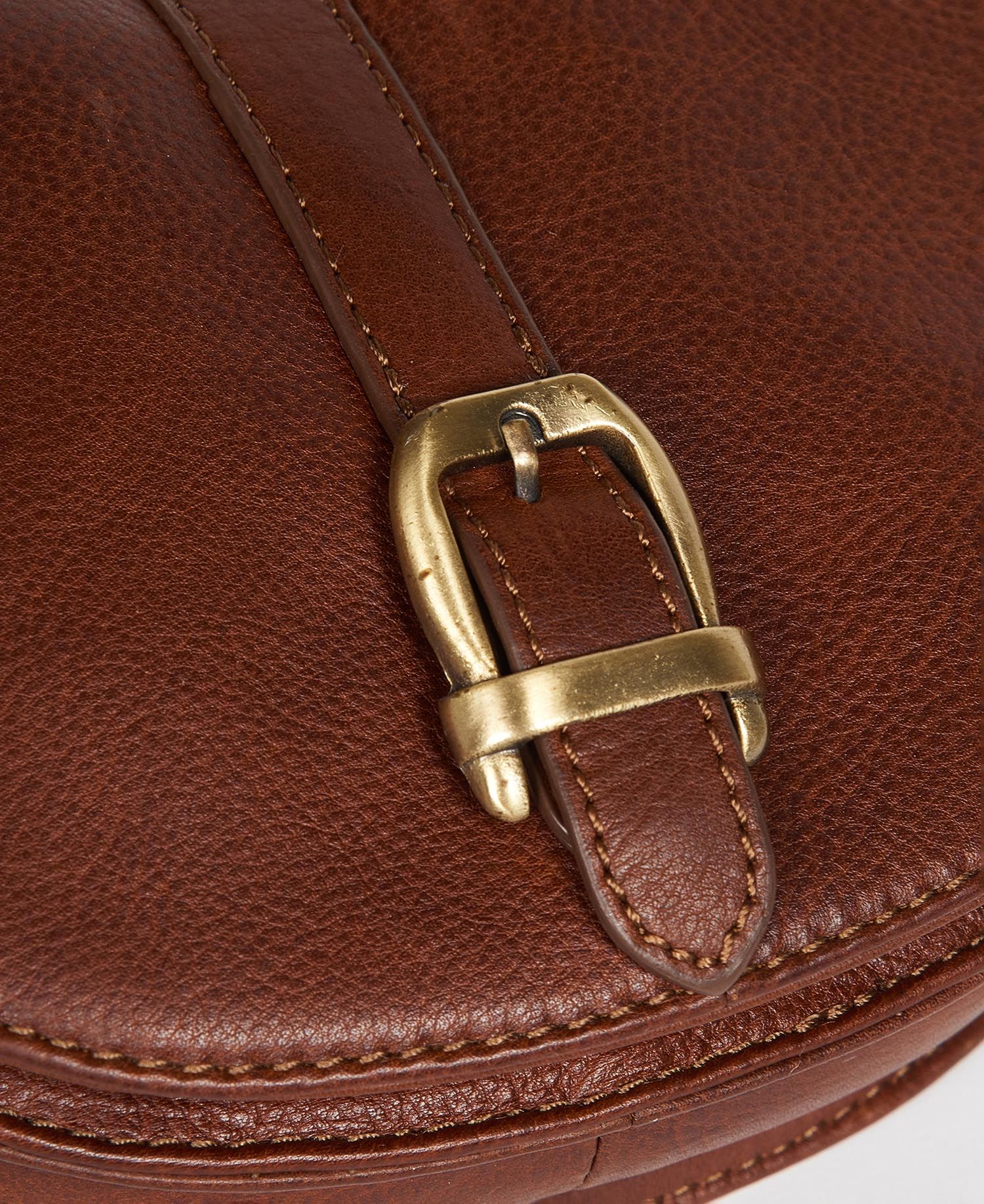 Barbour Laire Leather Saddle Bag - Brown