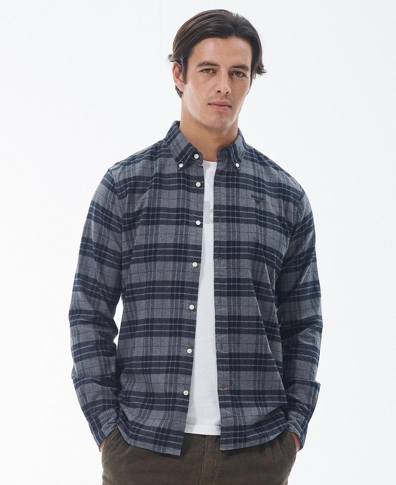 Barbour Swinton Tailored Shirt - Grey Marl