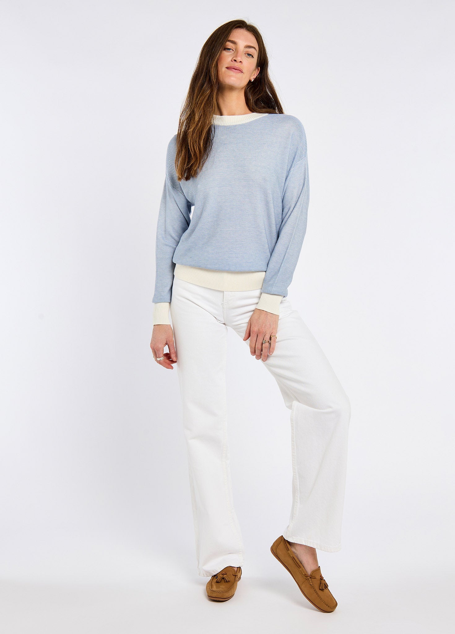 Dubarry Carrick Women’s Bamboo Blend Sweater - Dusty Blue