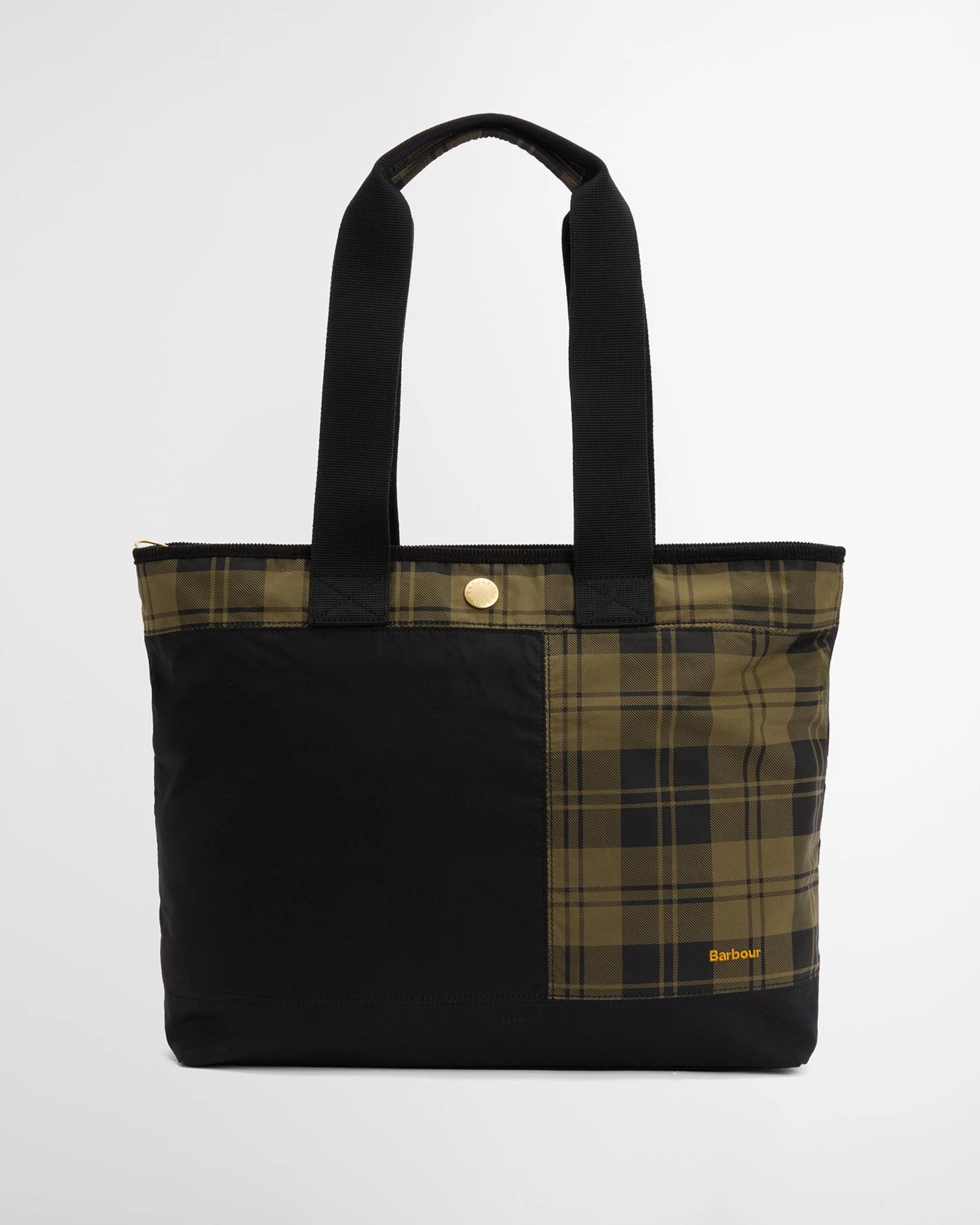 Barbour Mya Tote Bag - Black/Olive Check