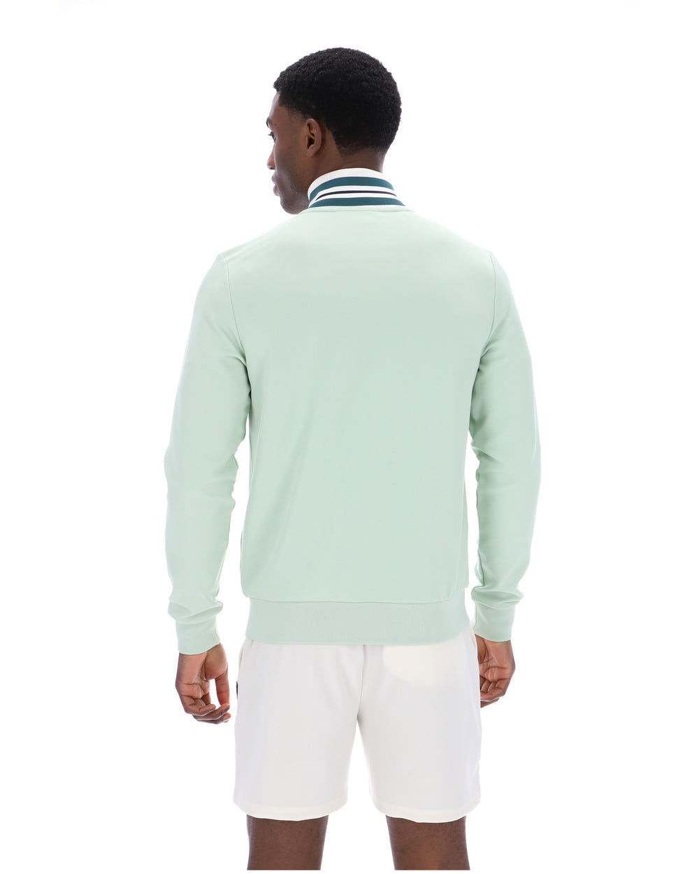 FILA Federico Tipped Neck Track Jacket with Piping - Surf Spray