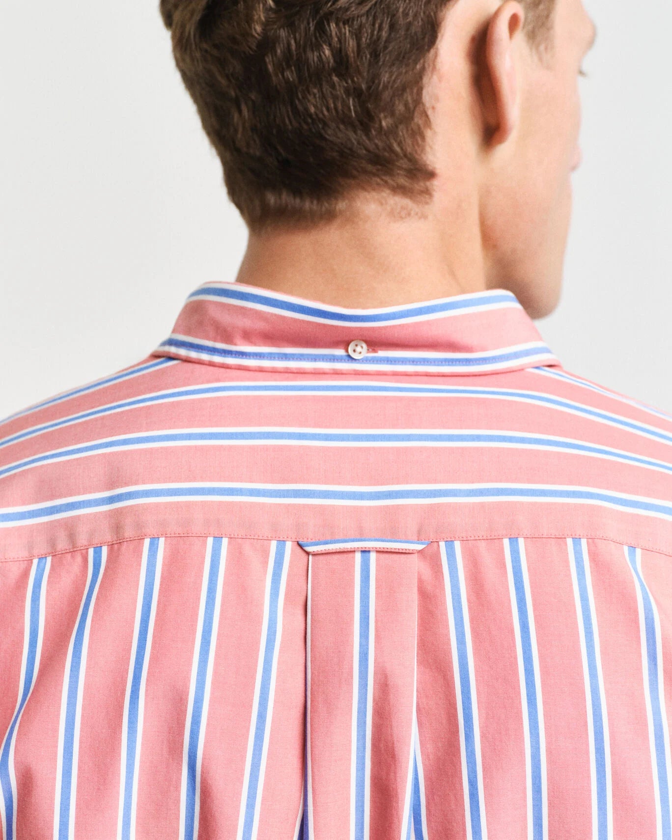 Gant Regular Fit Classic Poplin Stripe Shirt - Brick Red