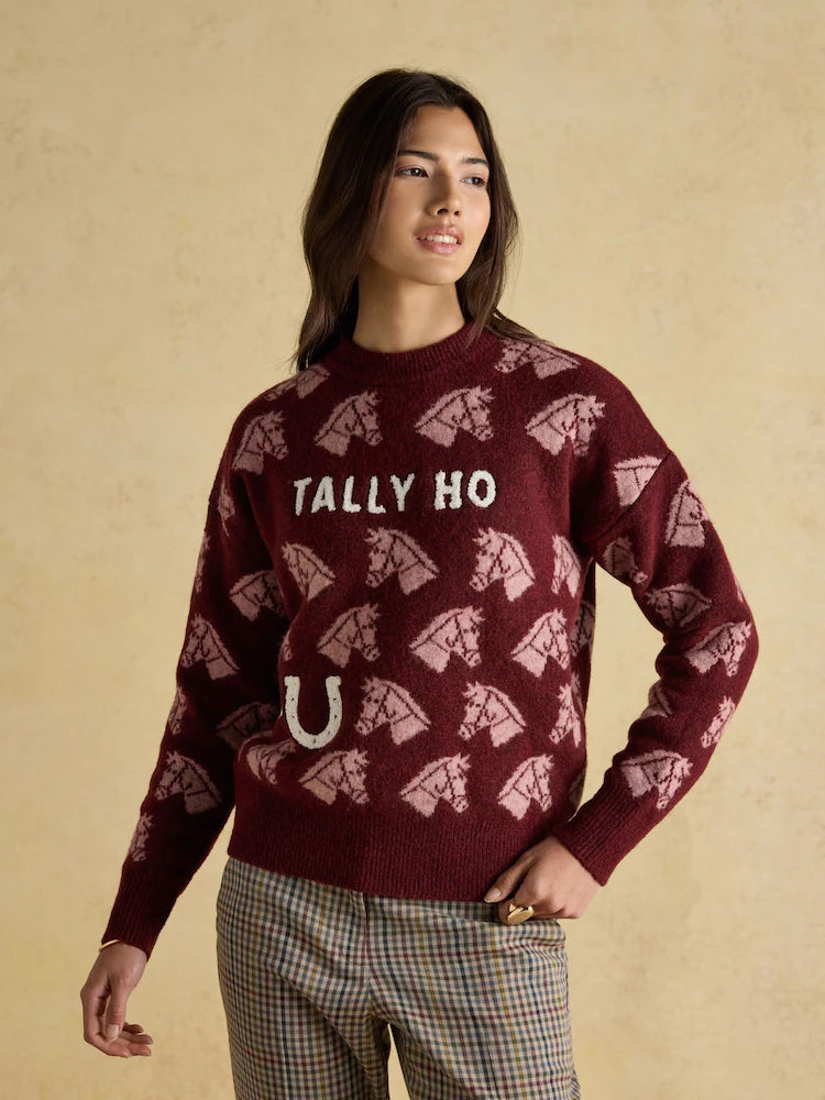 Joules Tally Ho Intarsia Knitted Jumper