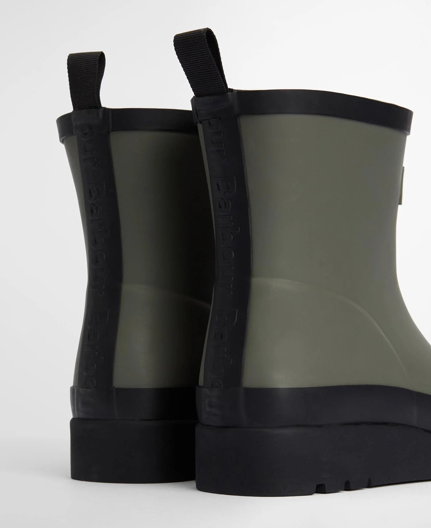 Barbour Portree Wedge Wellingtons - Dusky Olive/Black