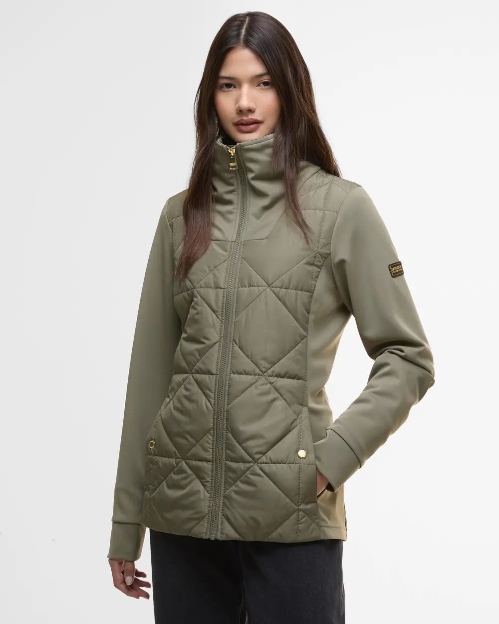 Barbour International Kya Quilted Sweat - Dusky Khaki