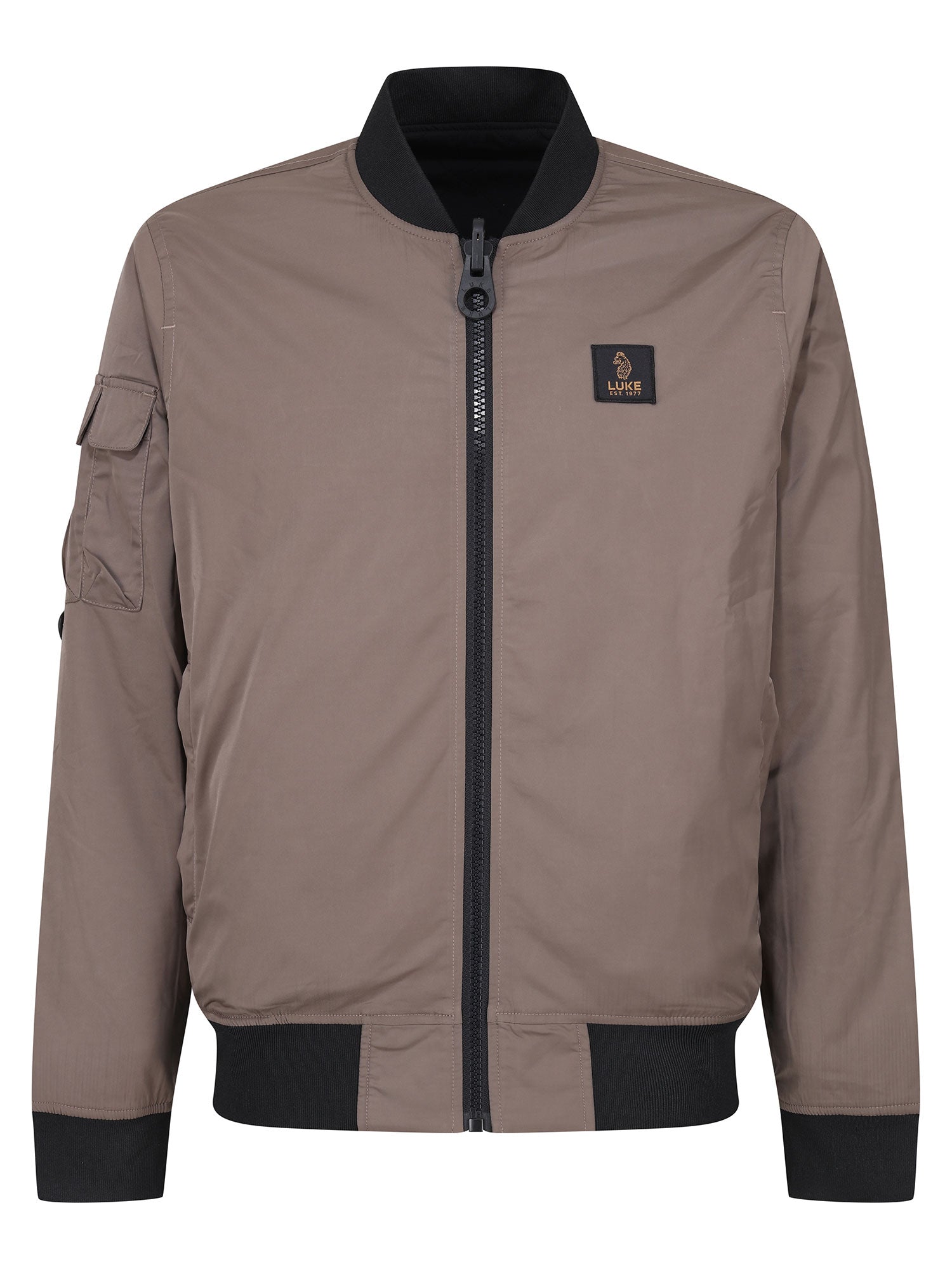 Luke Suzhou Reversable Bomber Jacket - Mushroom
