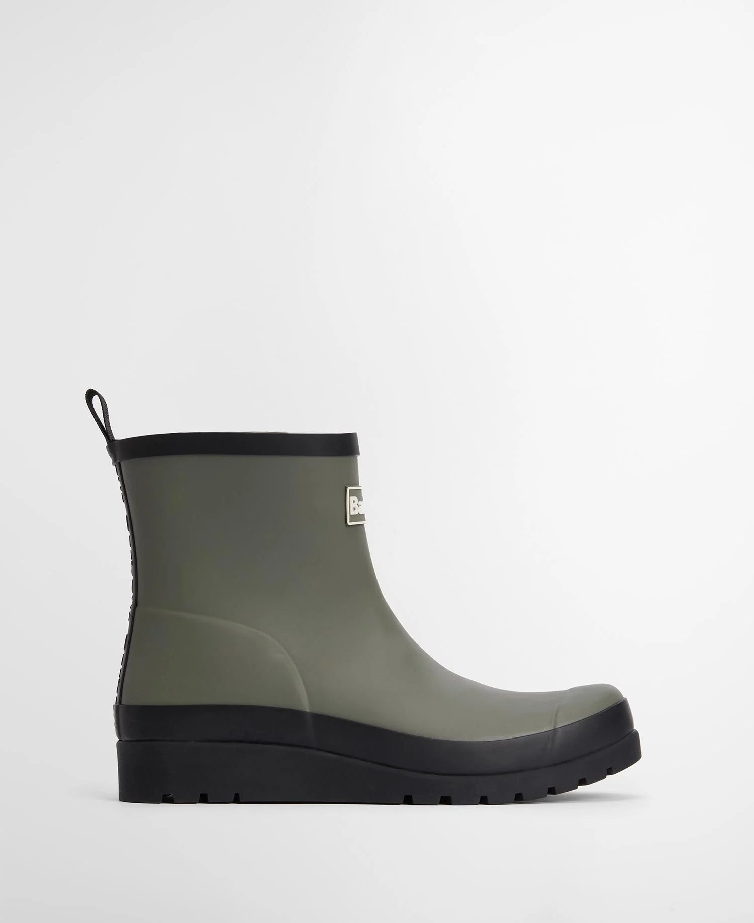 Barbour Portree Wedge Wellingtons - Dusky Olive/Black