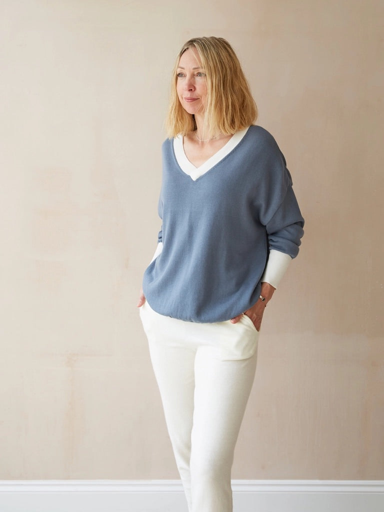Chalk Jolanda Jumper - Smokey Blue