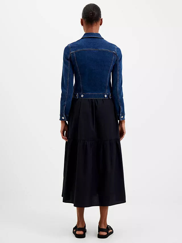 French Connection Conscious Stretch Trucker Jacket - Mid Wash Demin