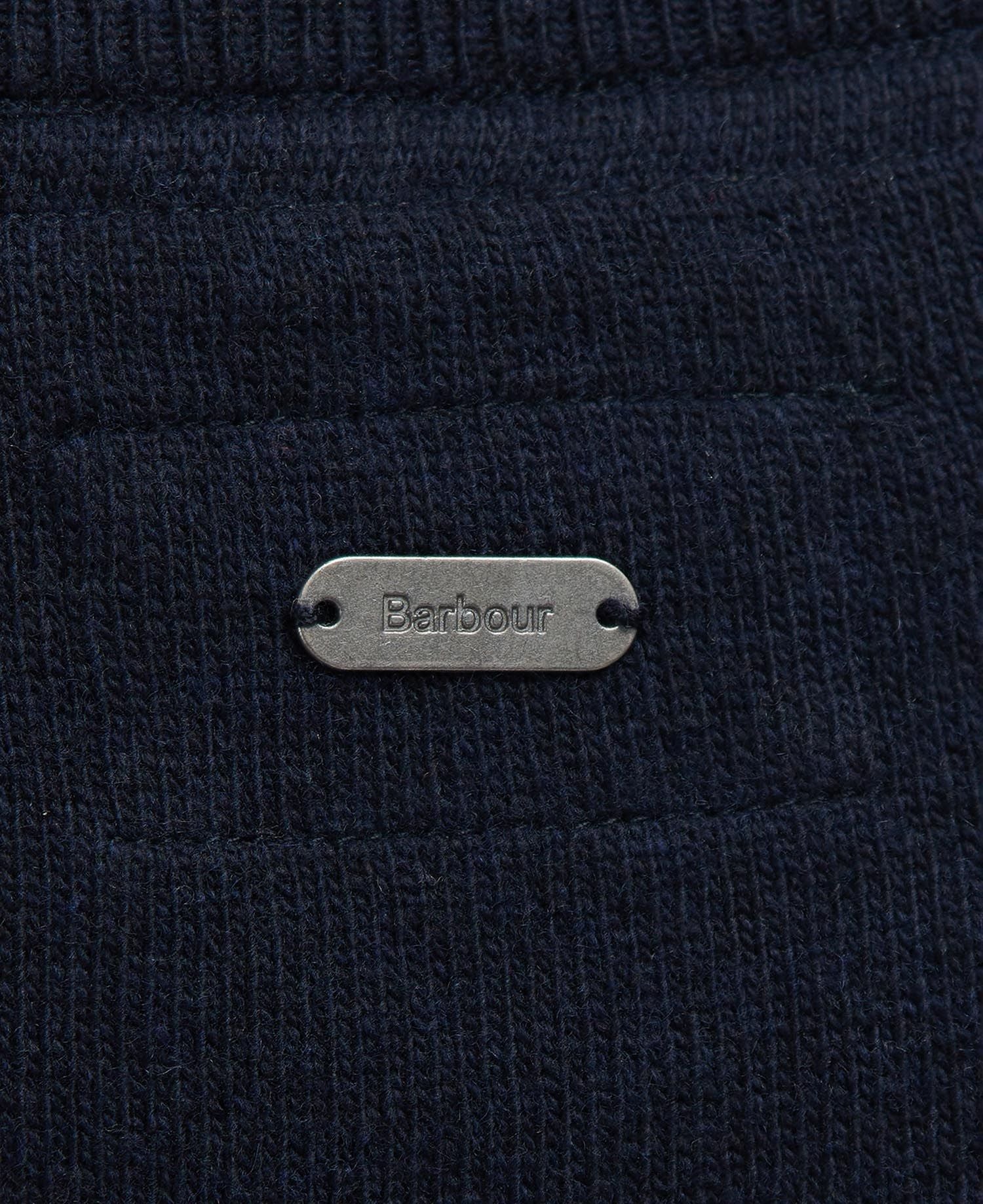 Barbour Pendle Crew Knit - Navy/ Rosewood