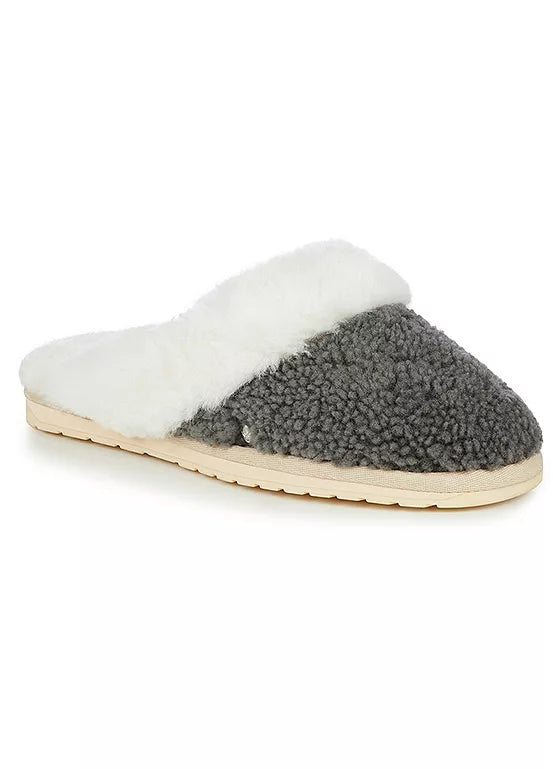 Emu Australia Jolie Teddy Slippers - Charcoal/Anthracite