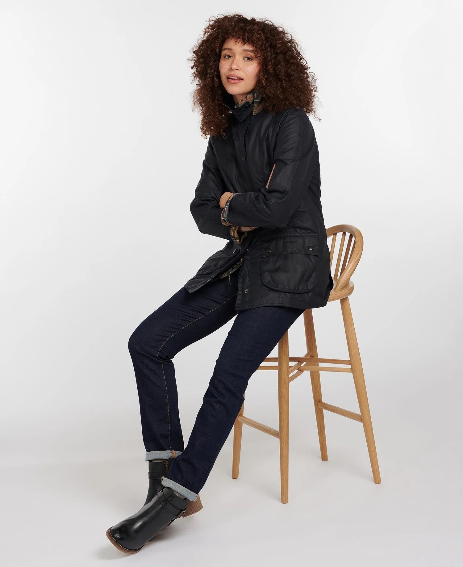 Barbour Beadnell Wax Navy