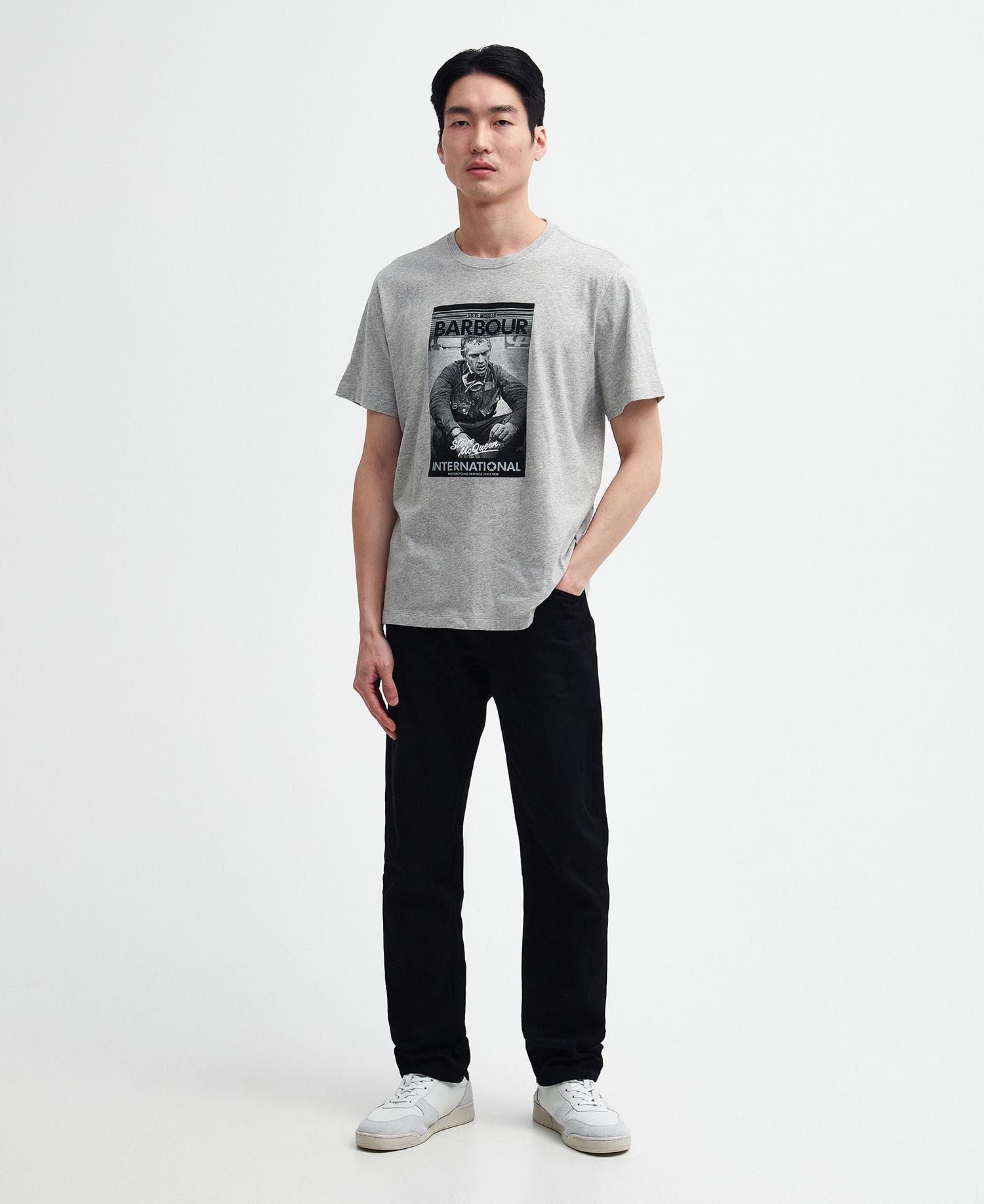 Barbour International SMQ Mount T-Shirt - Grey Marl