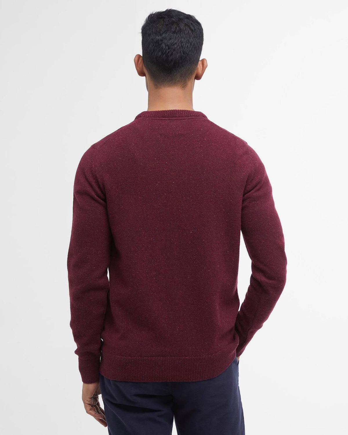 Barbour Essential Tisbury Crew-Neck Jumper - Ruby