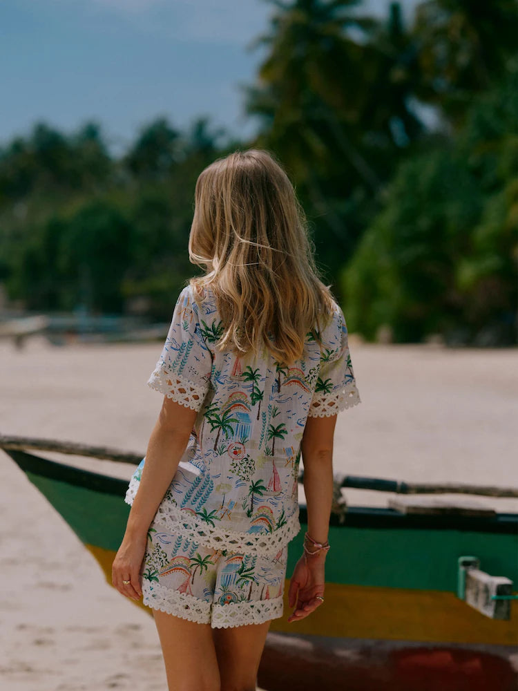Joules Isobel Multi Crochet Shirt