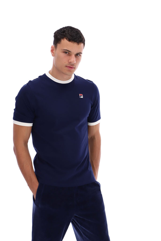 FILA Marconi T-shirt - French Navy/Gardenia