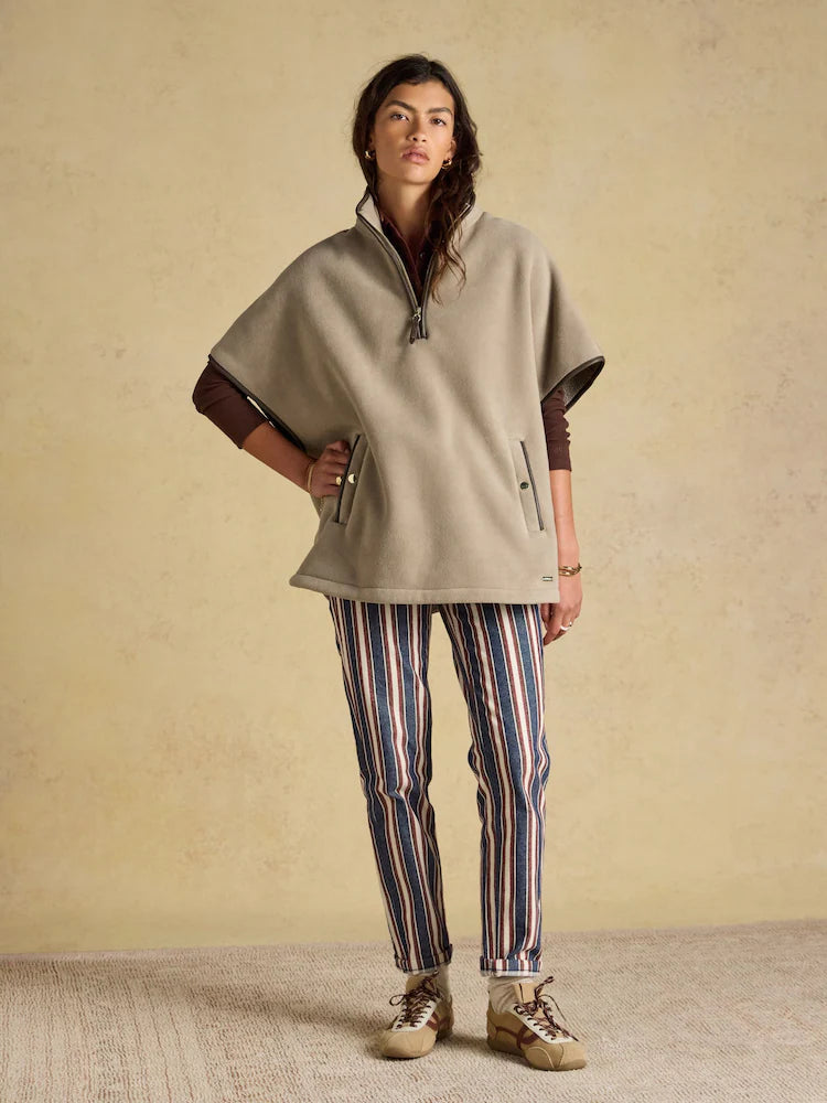 Joules Heritage Mink Brown Polar Fleece Short Cape