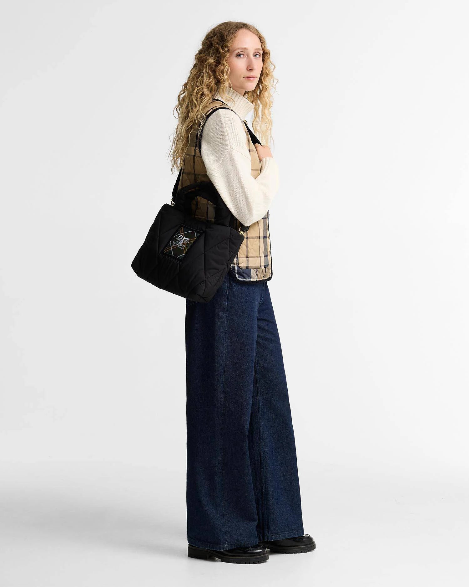 Barbour Connie Mini Quilted Tote Bag - Black