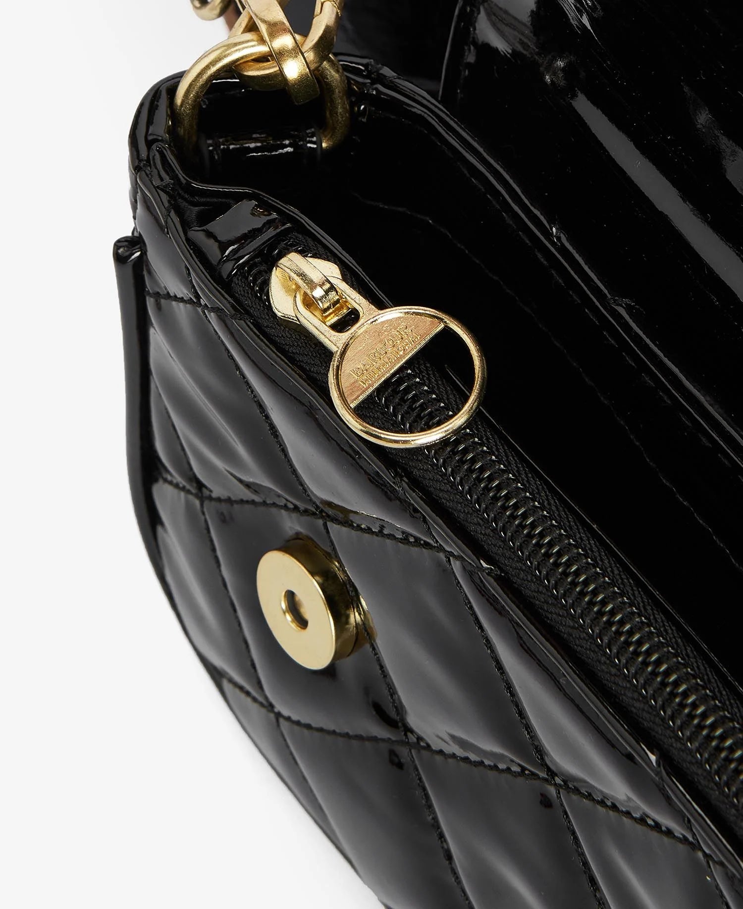 Barbour International Quilted Mini Soho Crossbody Bag - High Shine Black