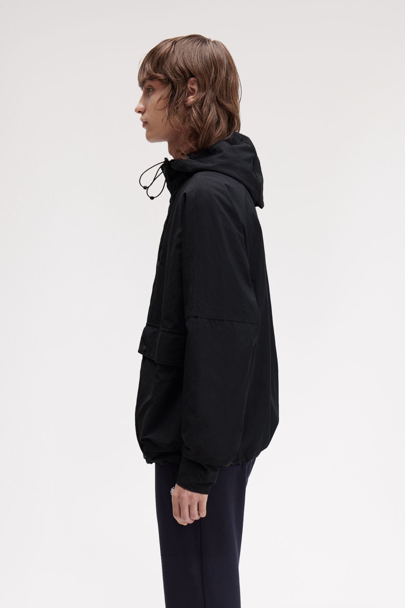 Fred Perry Cropped Ripstop Parka - Black | Spiders Whitby