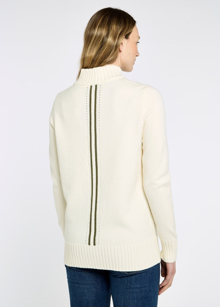 Dubarry MarkhamZip Neck Sweater - Chalk