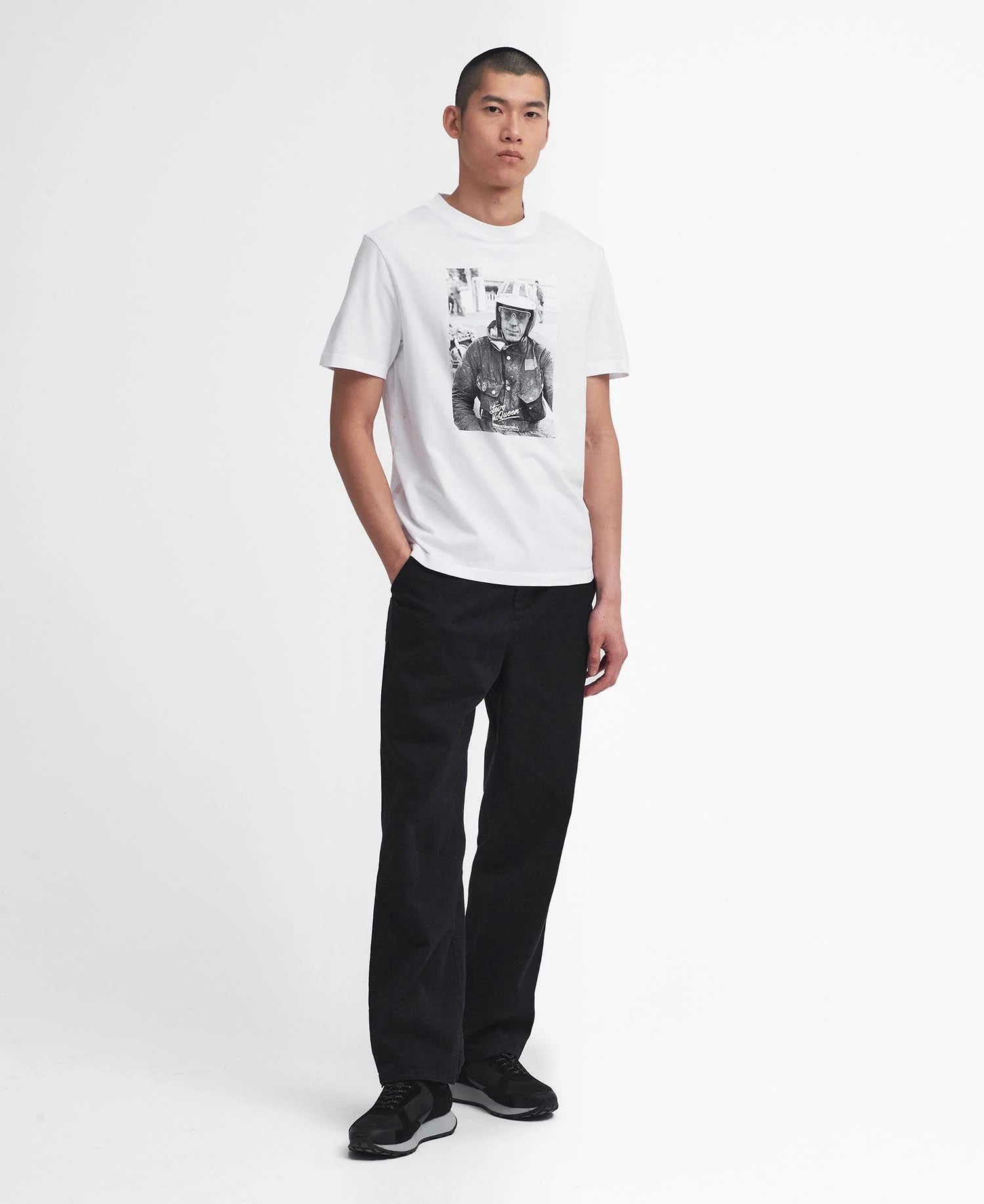 Barbour International SMQ Keystone Graphic T-Shirt - Whisper White