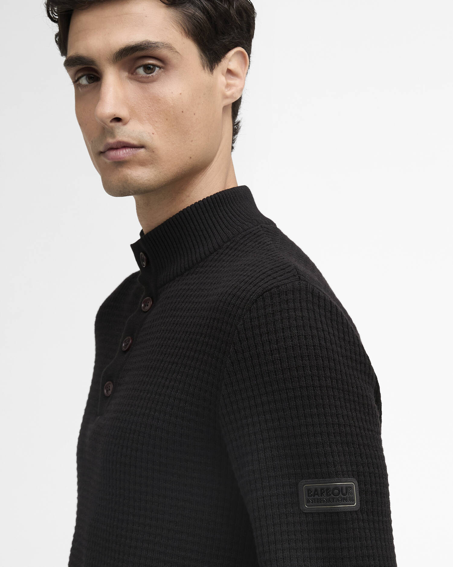 Barbour International Herring Half Zip Jumper - Black