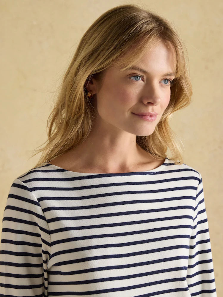 Joules Harbour Top - Cream/ Navy Stripe