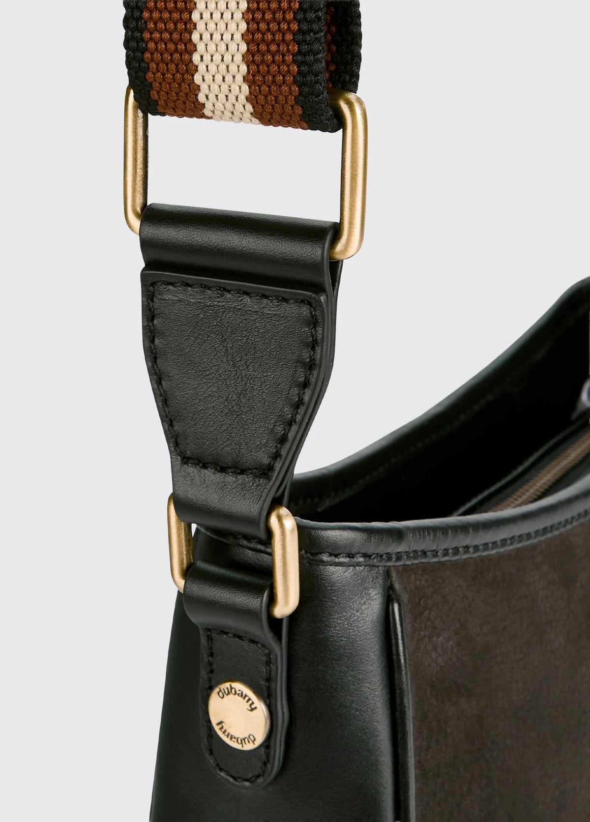 Dubarry Tullyfern Suede And Leather Handbag - Black