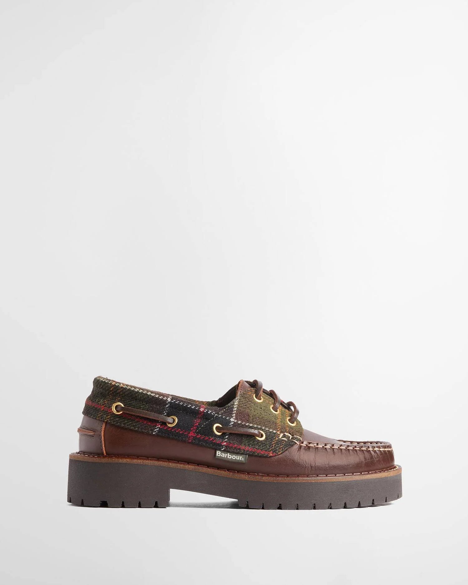 Barbour Darras Boat Shoe - Brown/Classic Tartan