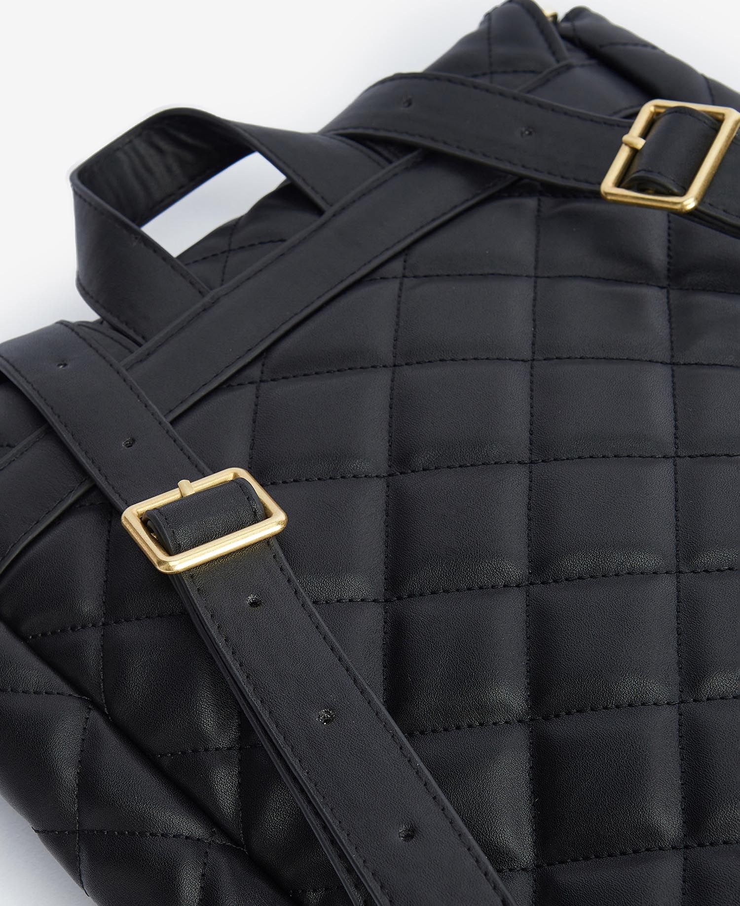 Barbour International Quilted Hoxton Backpack - Black
