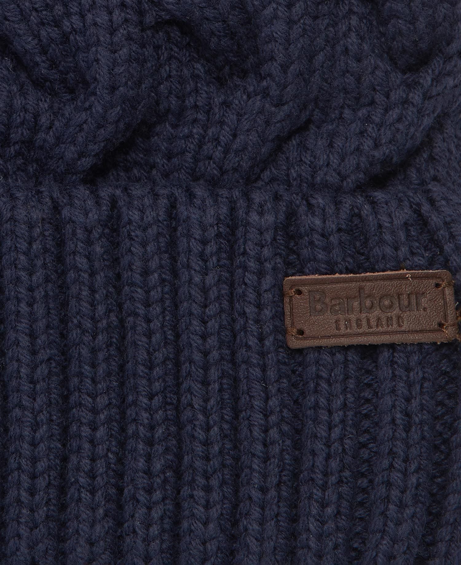 Barbour Gainford Cable Beanie - Navy