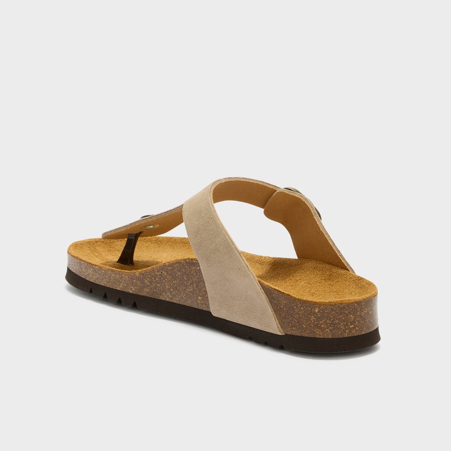 Scholl Anais Sandals - Dark Beige Suede