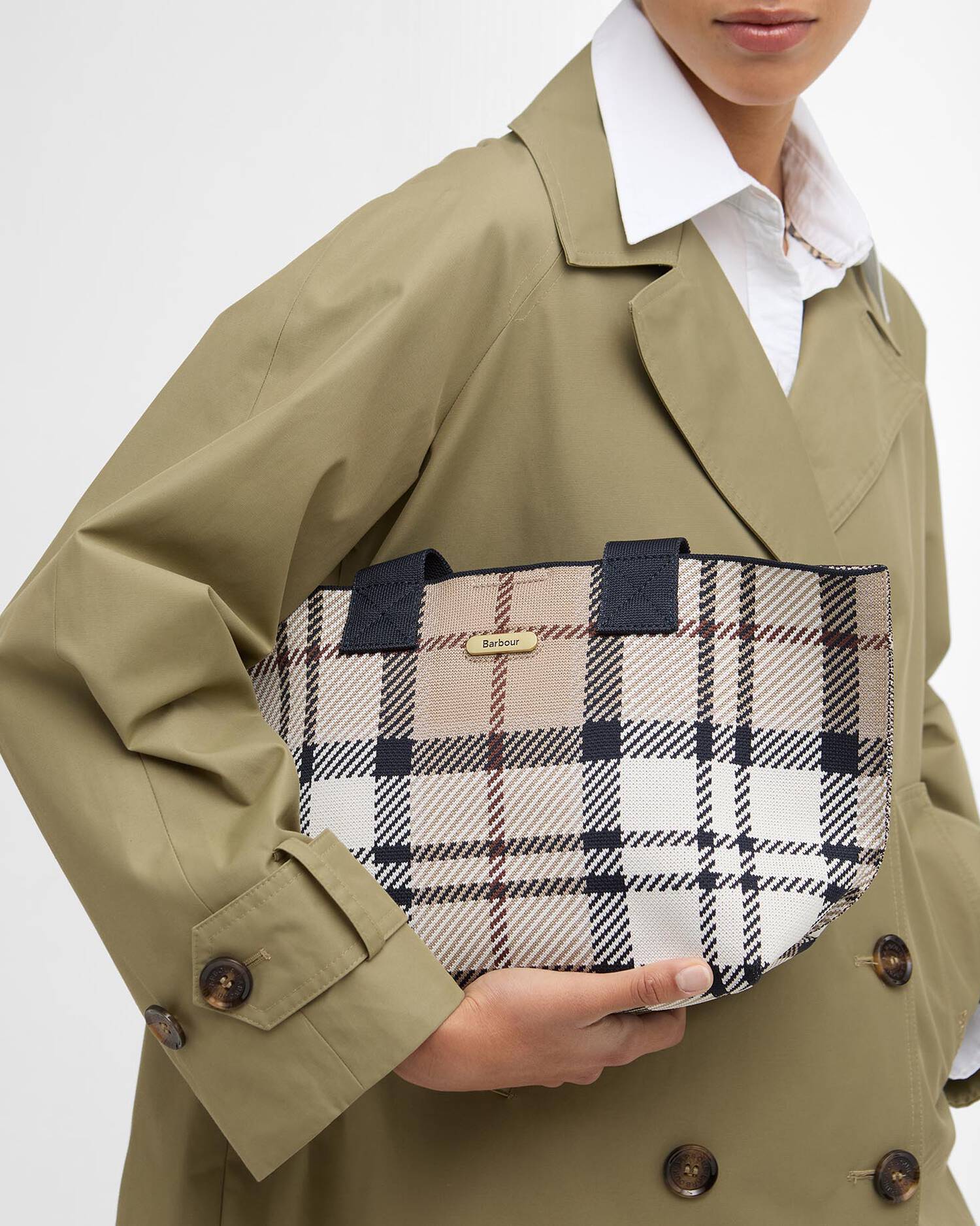 Barbour Layla Tartan Mini Tote Bag - Rosewood Tartan