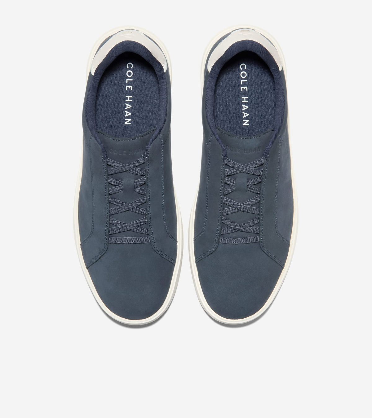 Cole Hann Men's Grand Crosscourt Daily Lace-To-Toe Slip-On Trainer - Navy Blazer/Ivory