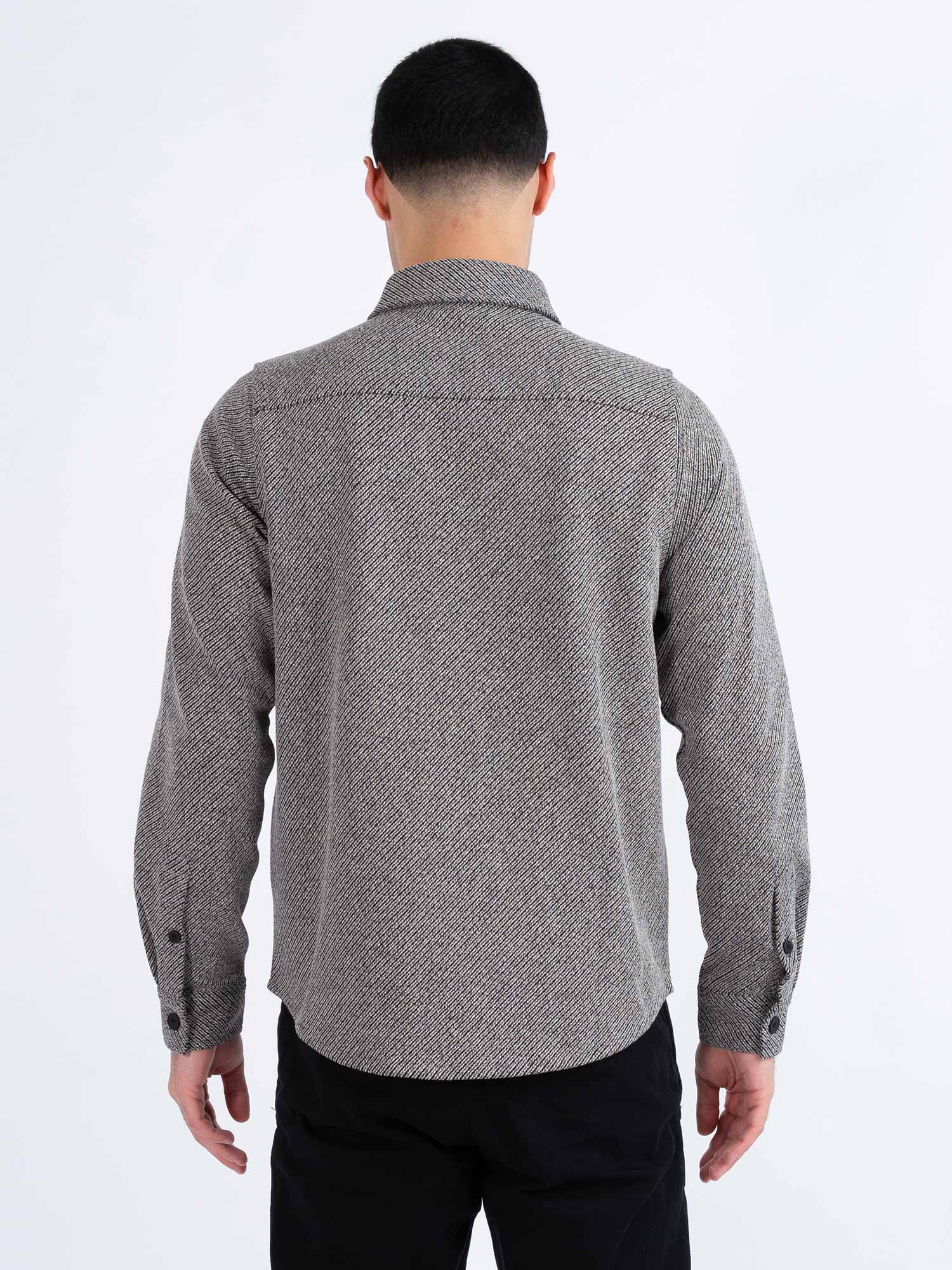 Luke Haines Long Sleeved Overshirt - Black/ White