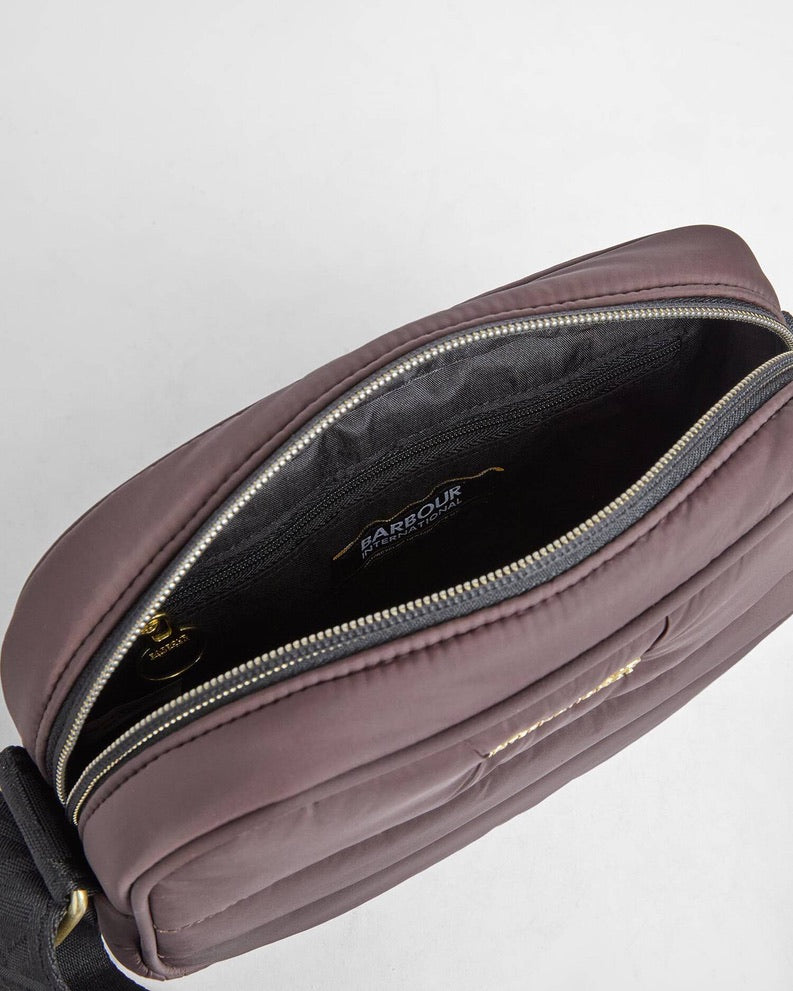 Barbour International Monaco Baffle Quilt Crossbody Bag - Truffle
