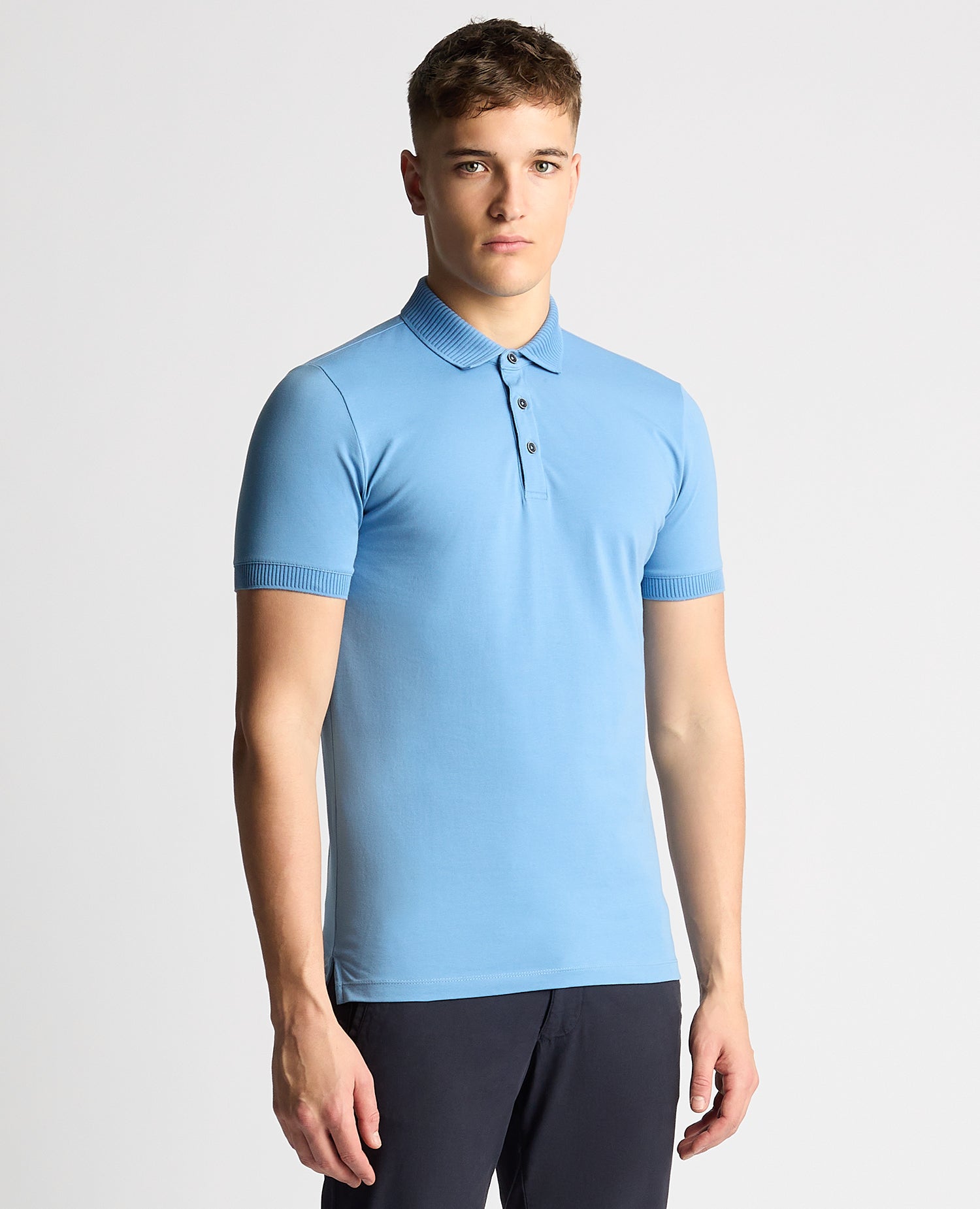 Remus Uomo Short Sleeved Polo Shirt - Riviera Blue