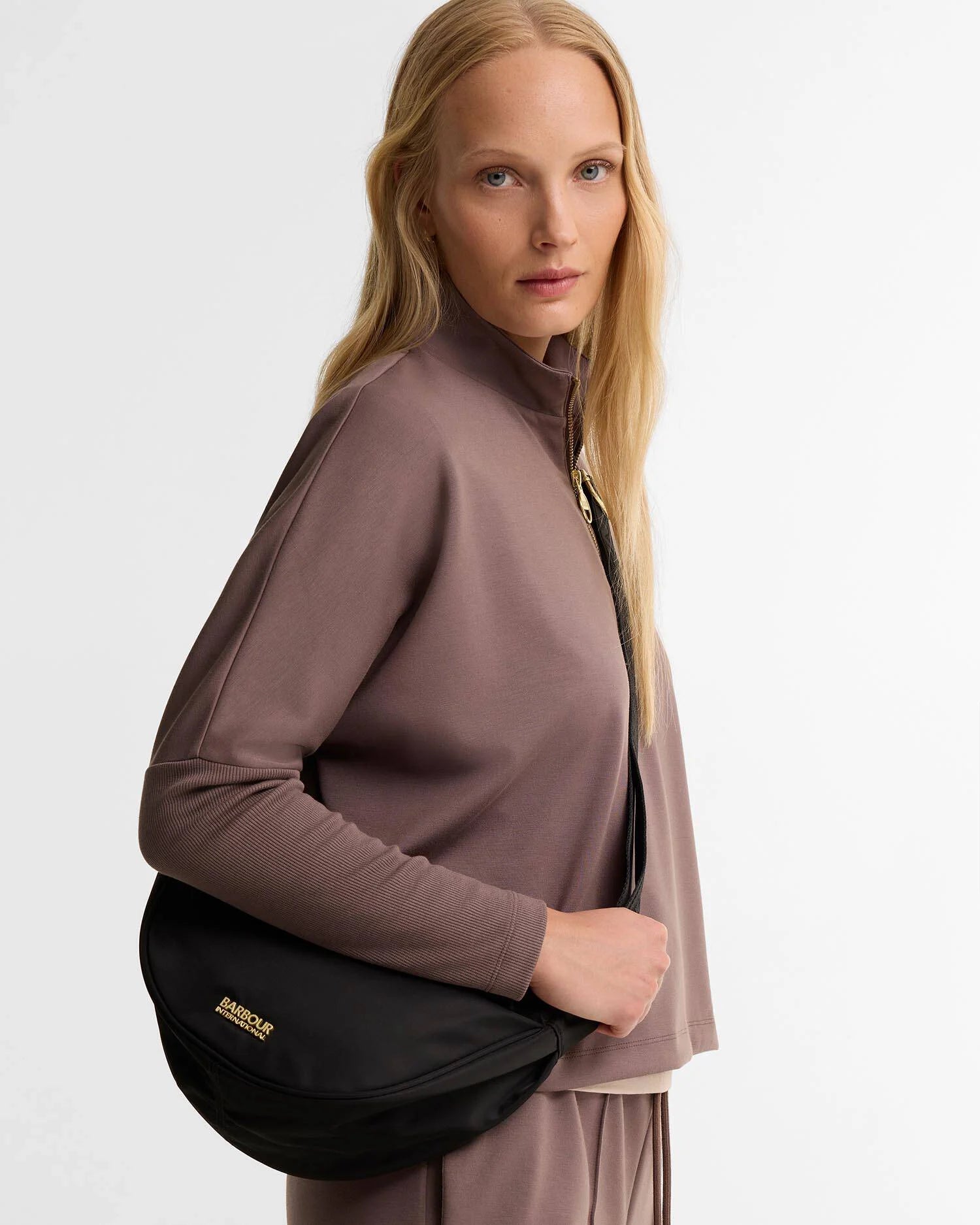 Barbour International Qualify Shoulder Sling Bag - Black