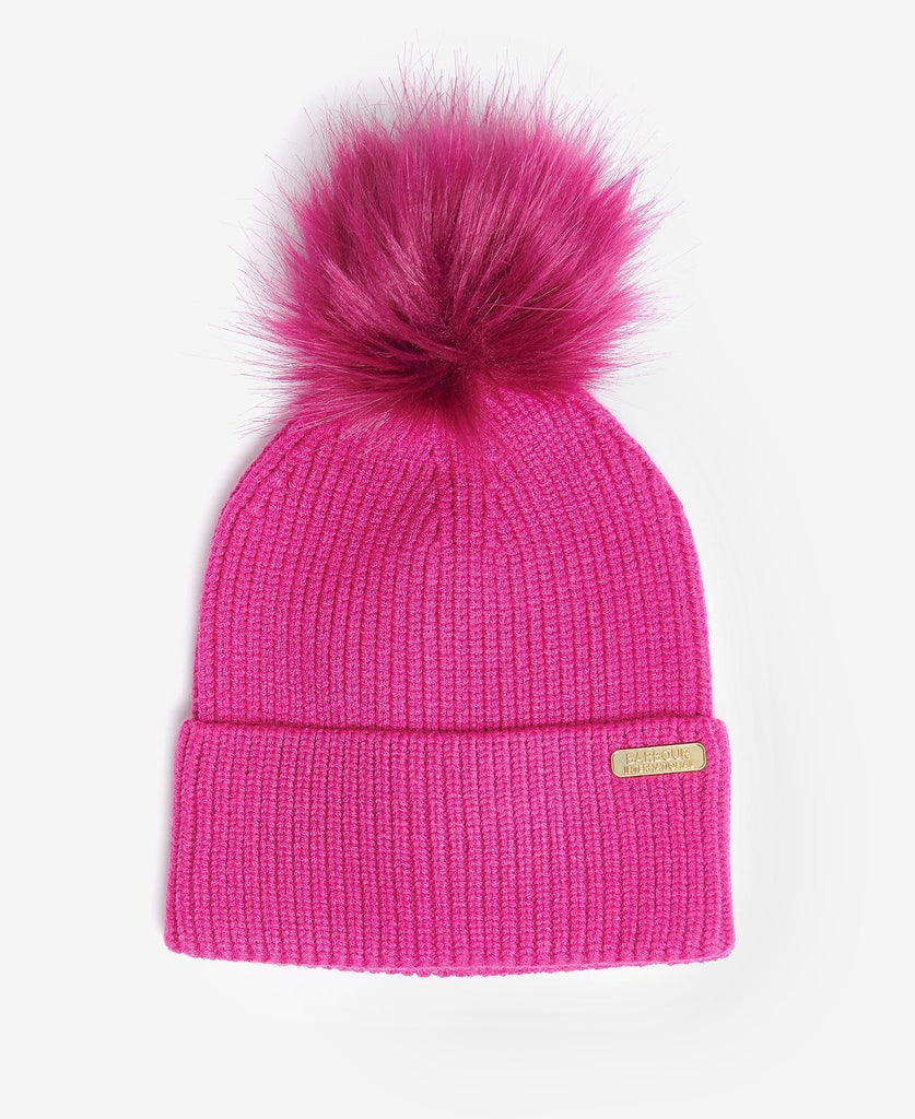 Barbour international Mallory Beanie & Scarf Gift Set - Fushia Lily