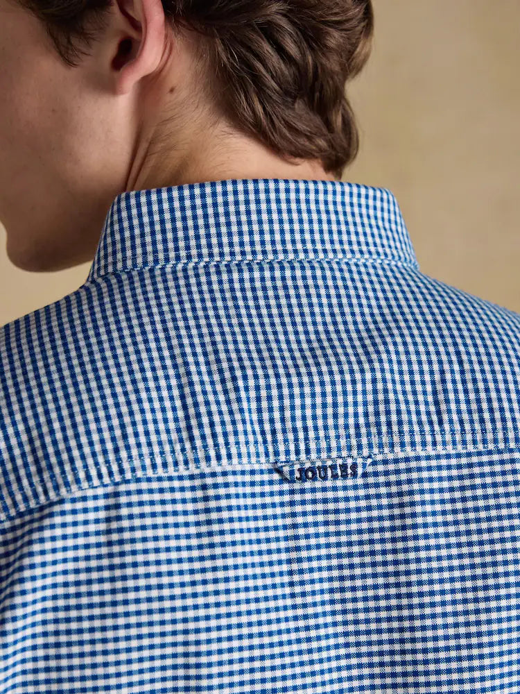 Joules Oxford Long Sleeved Blue Check Shirt
