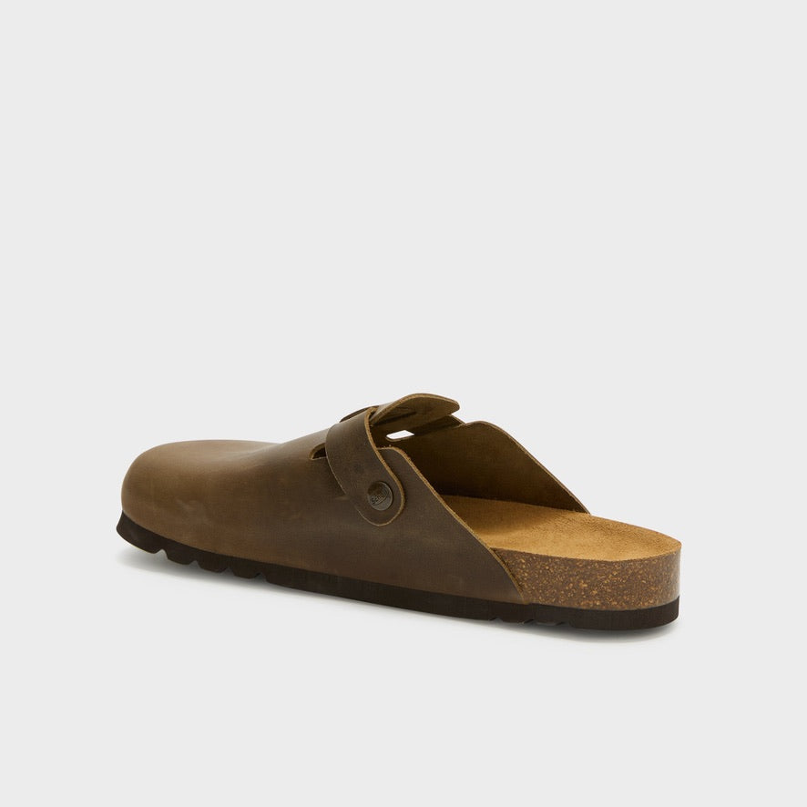 Scholl Olivier Mules - Dark Brown Leather