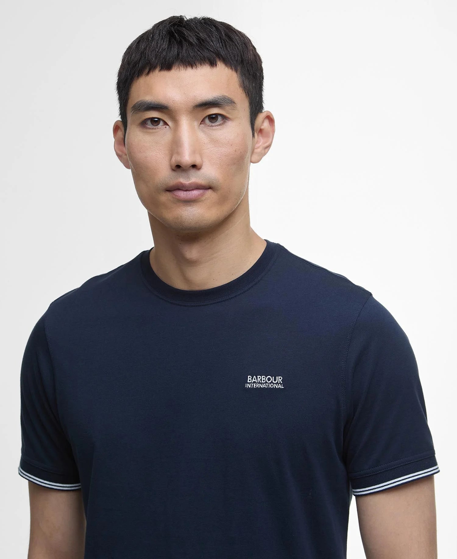 Barbour International Philip Tipped Cuff T-Shirt - Navy