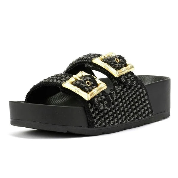 Desert Fleur Super Sandals - Black